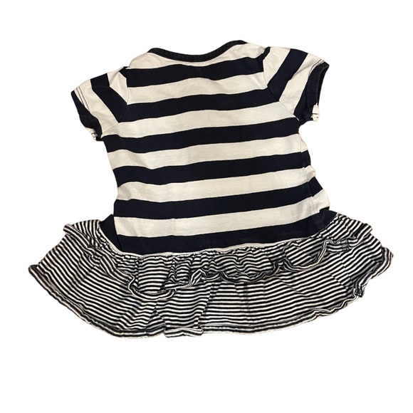 💠. **2 for $20** Carters Navy blue and white stripe dress size 6 months - Picture 2 of 6